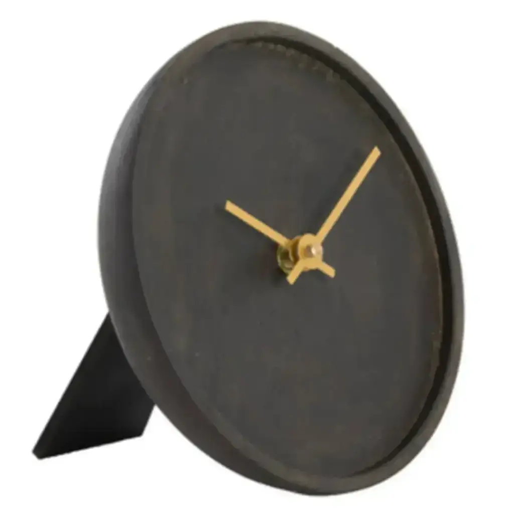 Veti Mango Wood Clock 6in