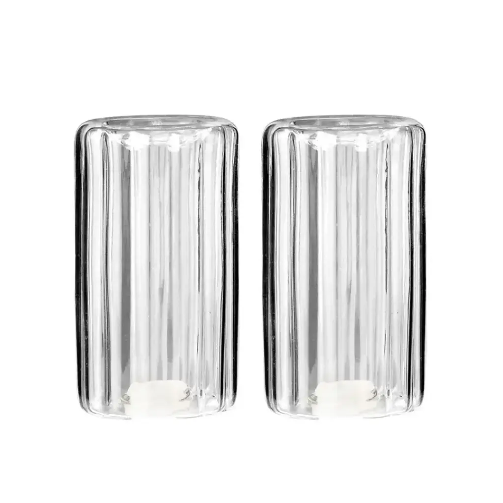 Allure Glass Salt & Pepper Set 2pc