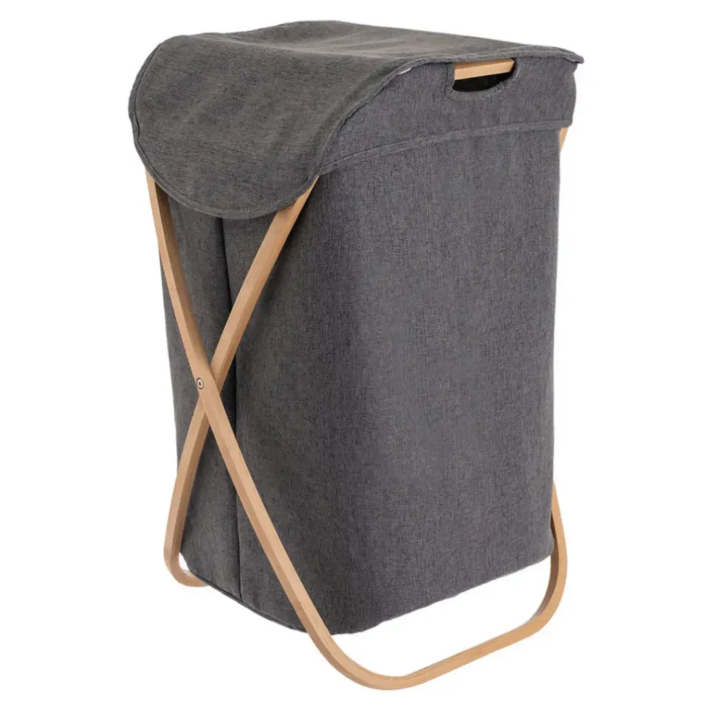 Foldable Laundry Basket Grey 100L