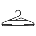 Non-Slip Hangers Black 5pc