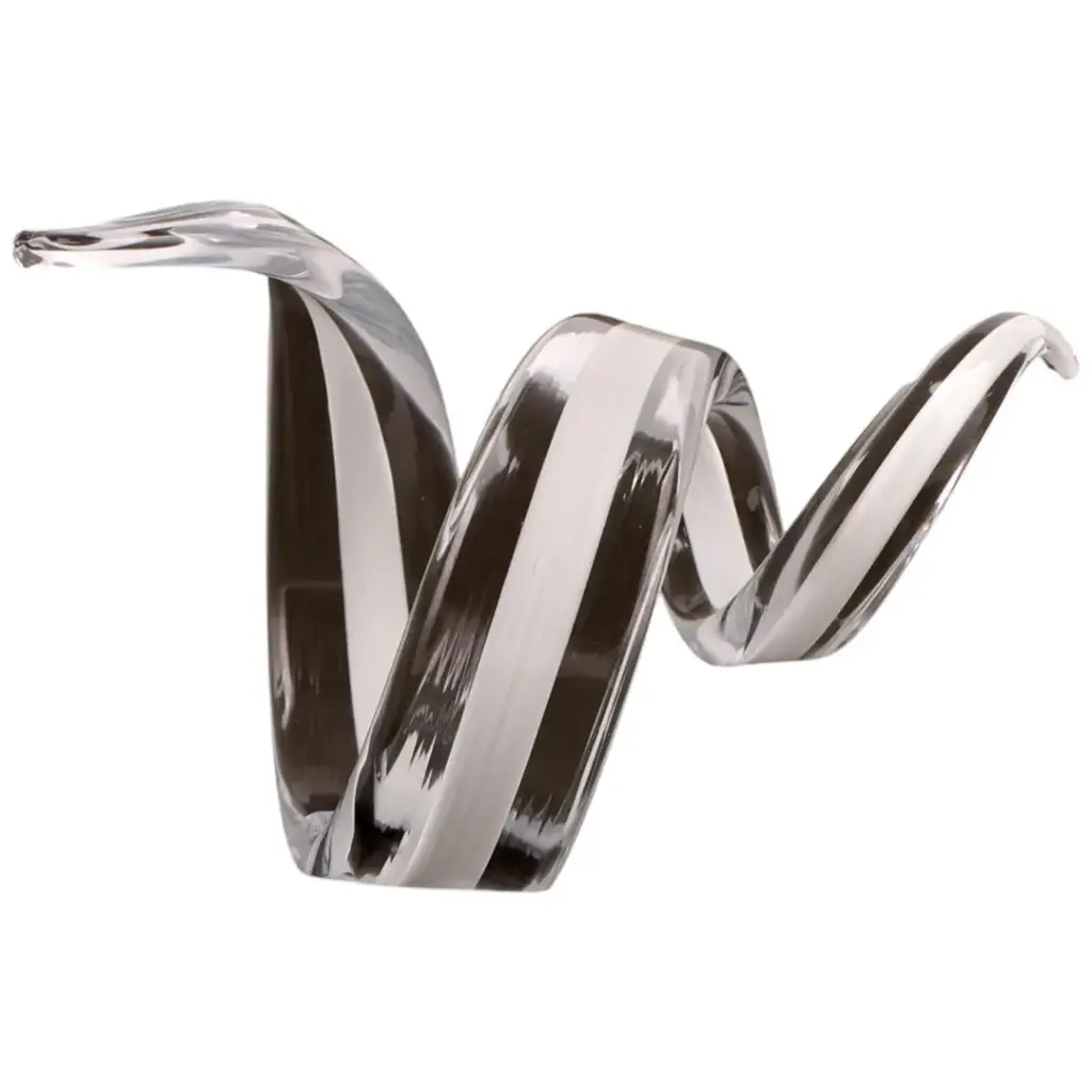Newtok Glass Ribbon Statuary 14in