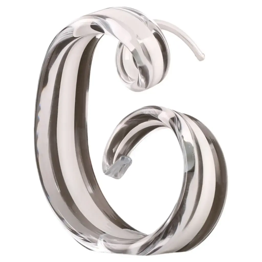 Newtok Glass Ribbon Statuary 9in