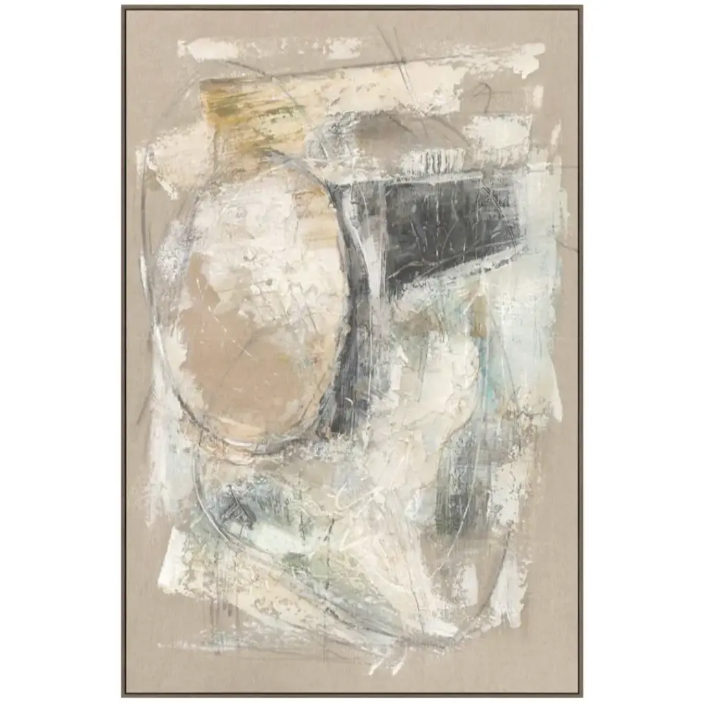 Muted Legacy Textured Framed Canvas 40x60in