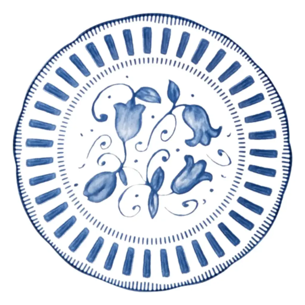 Napoli Blue Dessert Plate