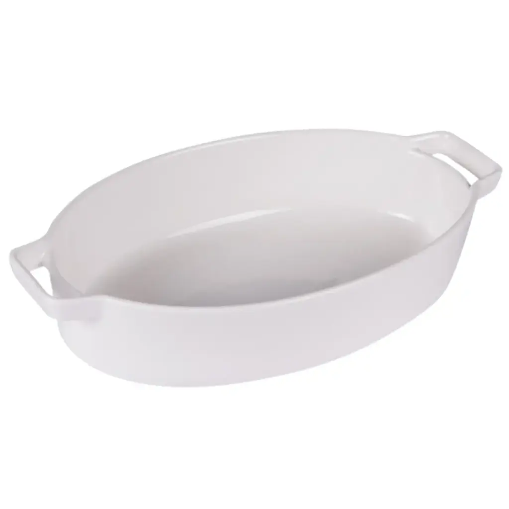 Baking Dish Oval White 9x6in