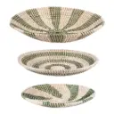 Seagrass Bowl Set Green 3pc