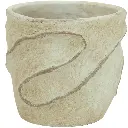 Swirl Design Planter Beige 5.5in