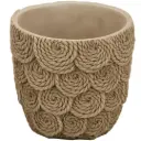 Swirl Woven Basket Cement Planter 5.5in