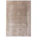 Luxe Beige Lines Hi-Low Rug 5.3×7.7ft