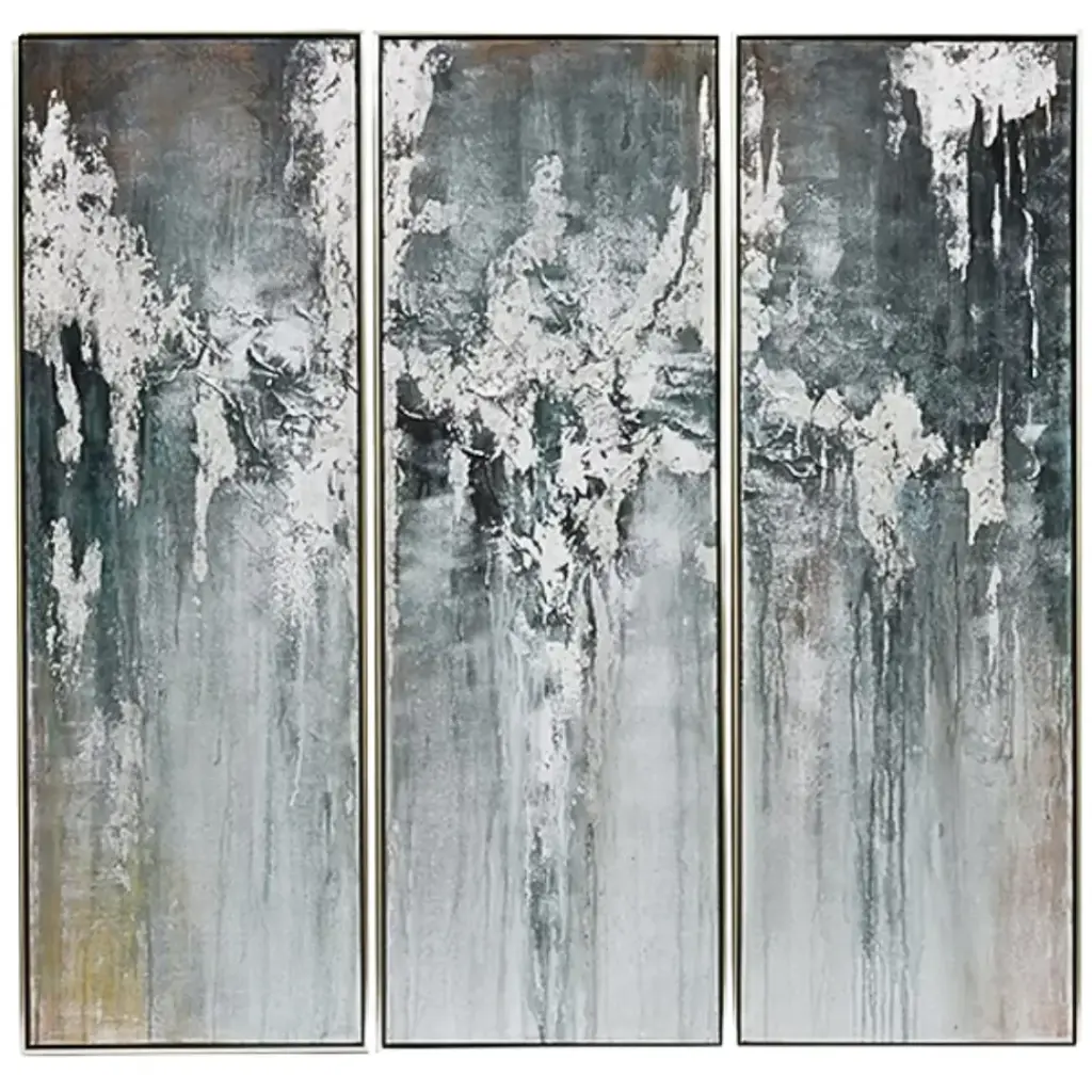 Sands of Time Framed Canvas 21x61in 3pc