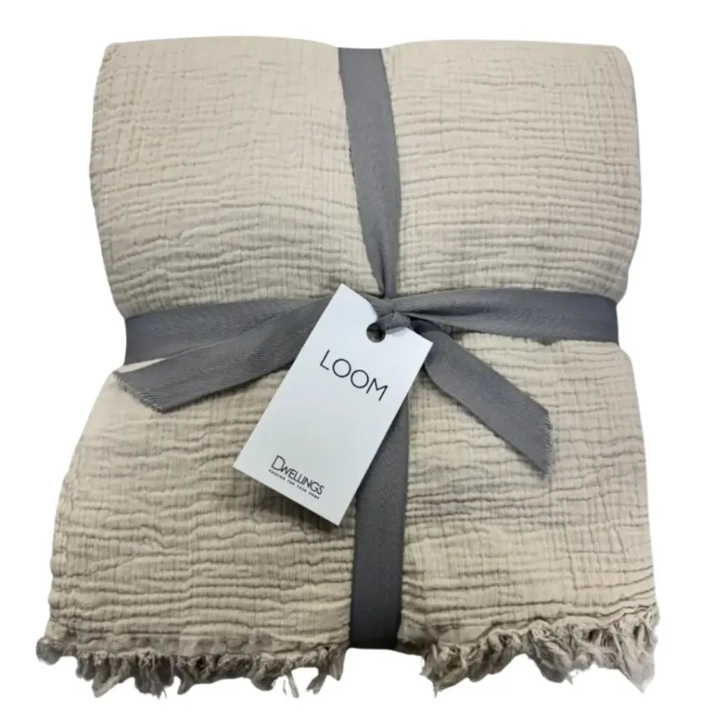 Loom Throw Natural 50x70in