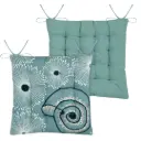 Barbados Outdoor Chair Pad Aqua 15x15in