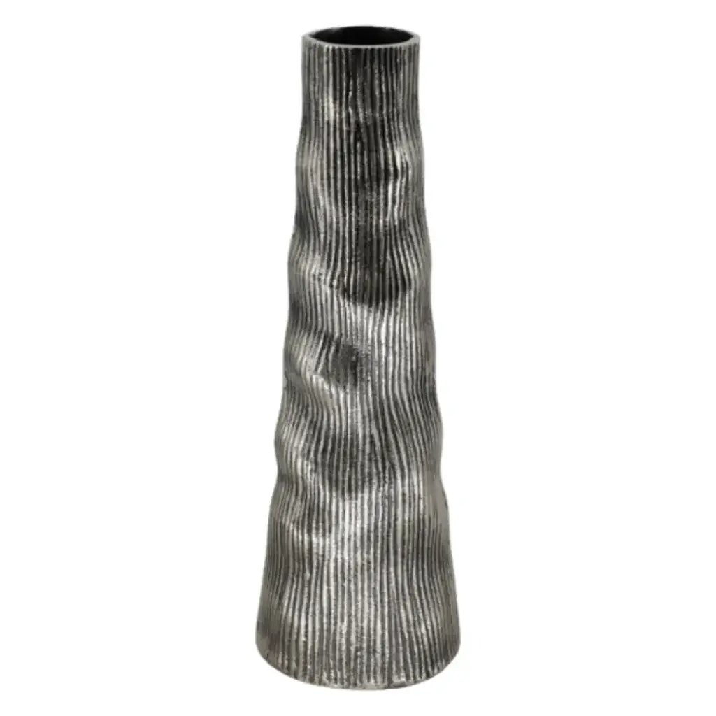 Sitka Metal Vase Pewter 20in