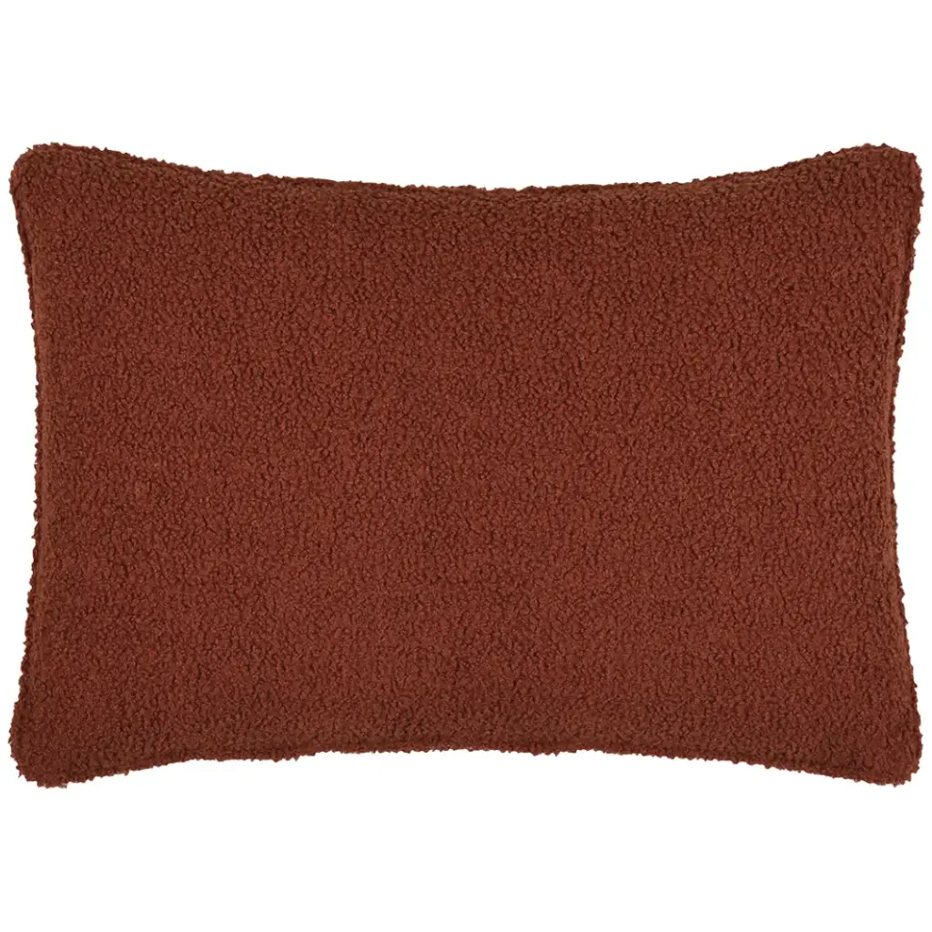 Paddou Boucle Bolster Pillow Terracotta 16x24in
