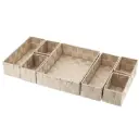 Braided Drawer Organizer Beige 7pc