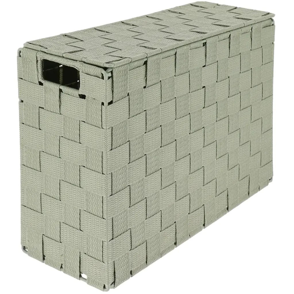 Braided Toilet Paper Reserve Sage 10x14in