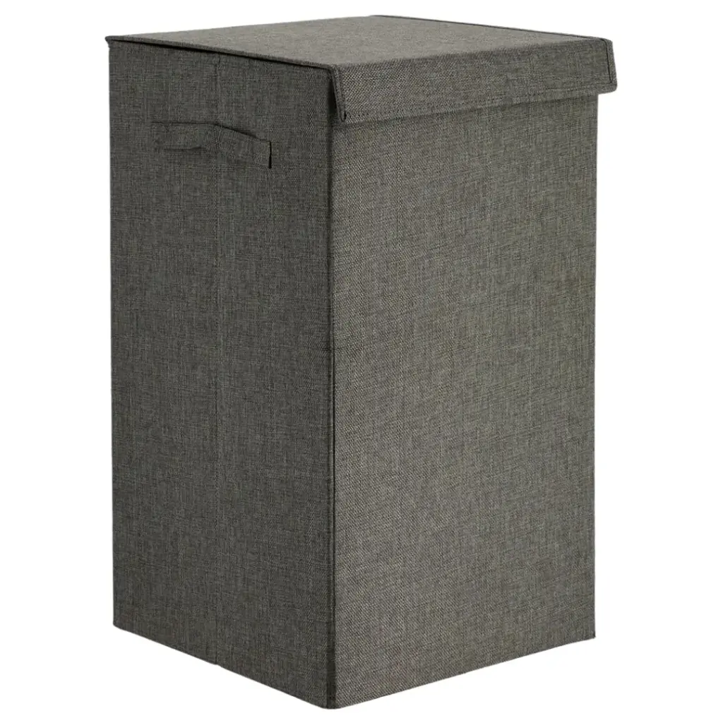 Folding Laundry Basket Grey 73.5L