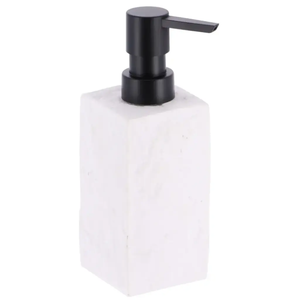 Raw Stone Soap Dispenser White