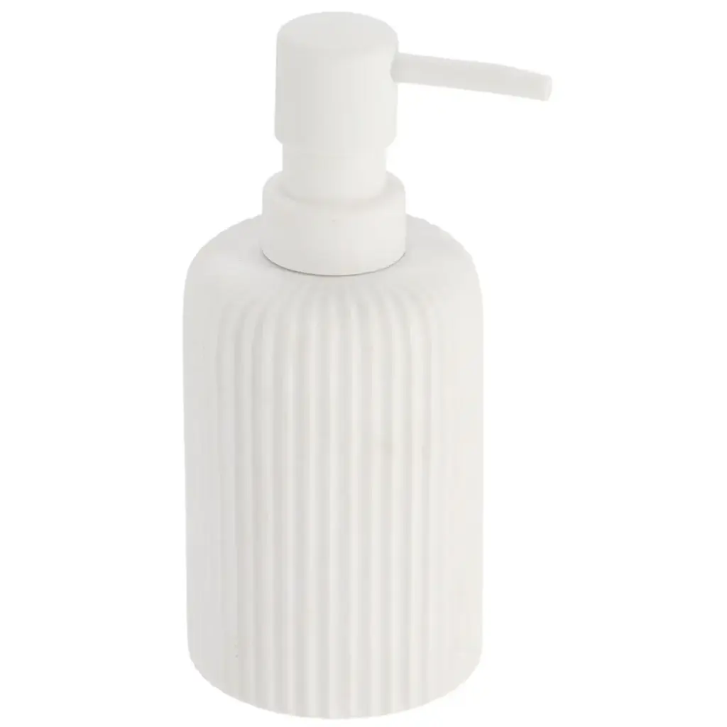 Stripes Resin Soap Dispenser White