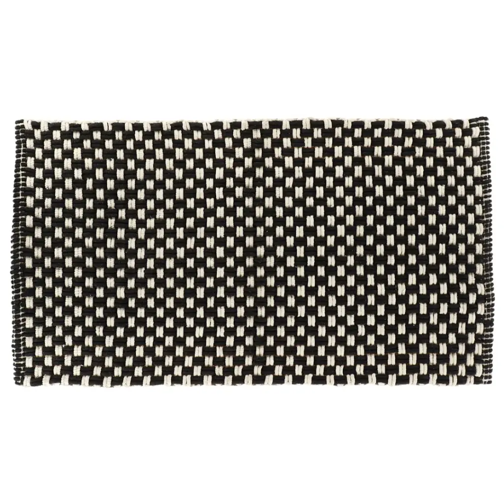 Sucre Bath Mat Black Natural 18x35in