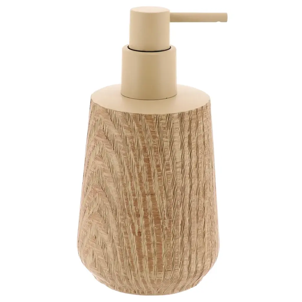 Wood Look Resin Soap Dispenser Natural