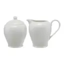 Sugar and Creamer Pot Set White 2pc