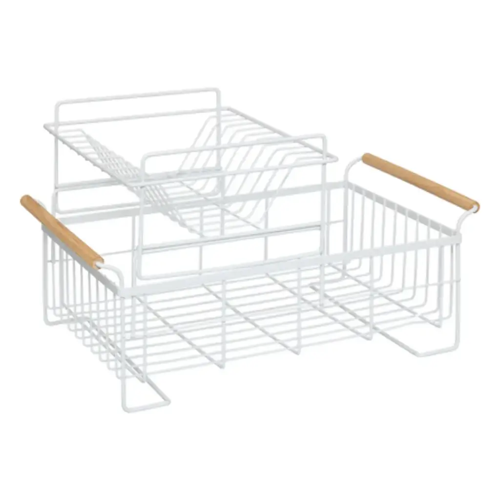 Natureo 2-Tier Dish Rack White