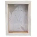 Marble Block Photo Frame White Natural 5x7in
