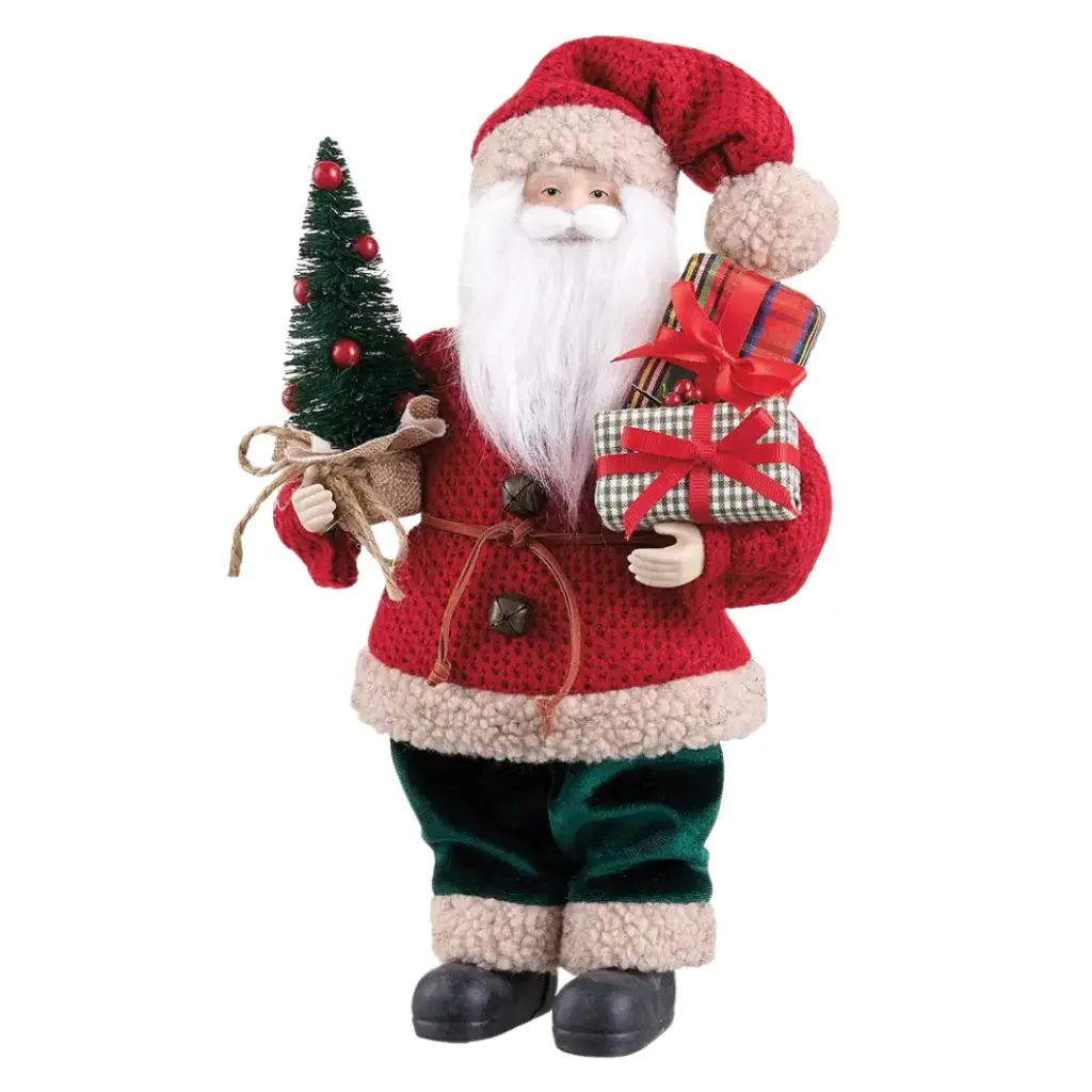 Santa with Gifts Ornament 12in
