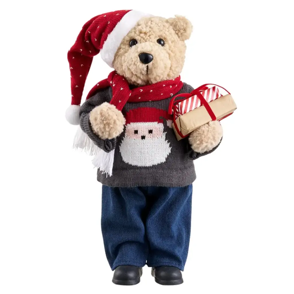 Holiday Bear with Gifts 16in