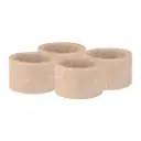 Travertine Napkin Ring Set 4pc