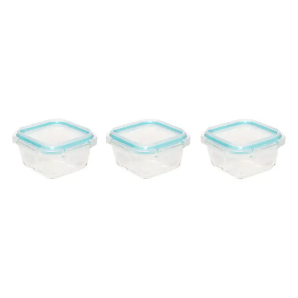 Clipeat Glass Food Container 0.18L 3pc