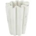 Wavy Distressed Planter White 12in