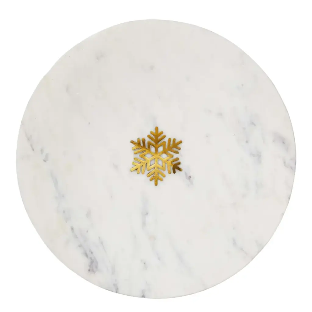 Snowflake Marble Serving Board