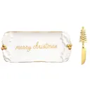 Holly Butter Dish Gold