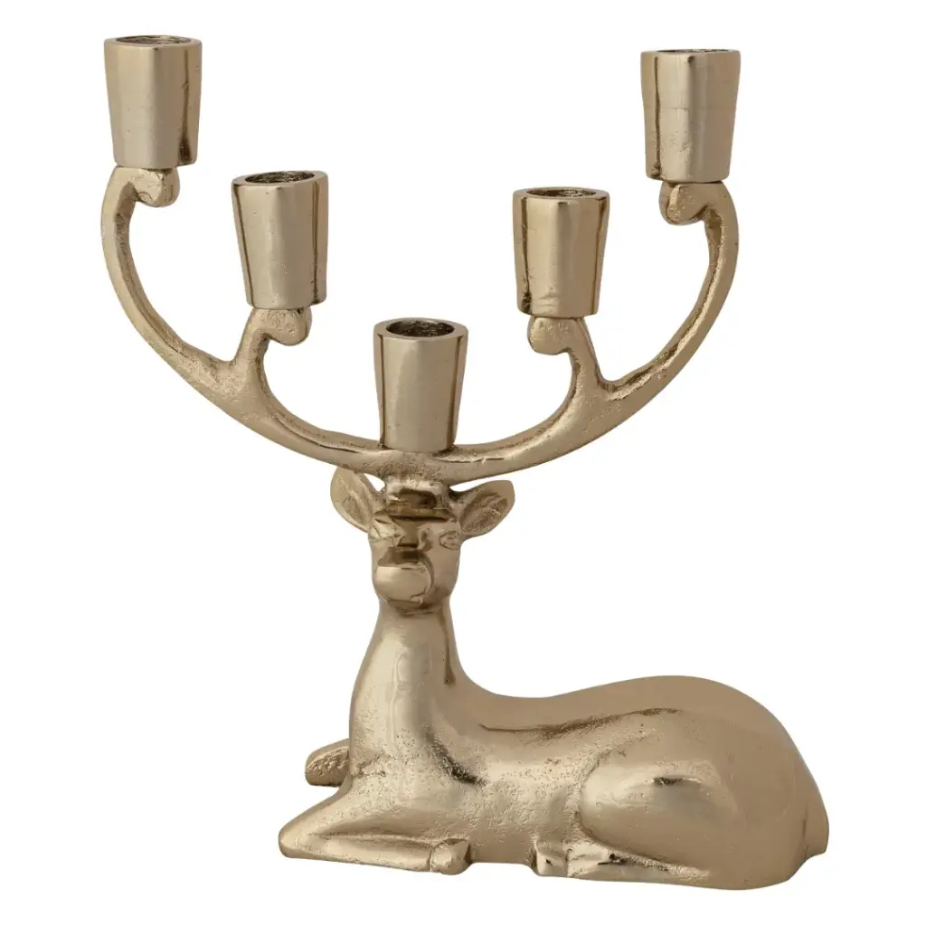 Deer Candelabra Gold
