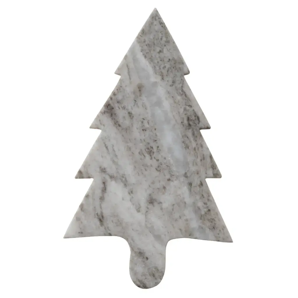 Tree Shaped Marble Serving Board 12in