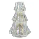 Glass Tree Shaped Taper Holder 5.8in
