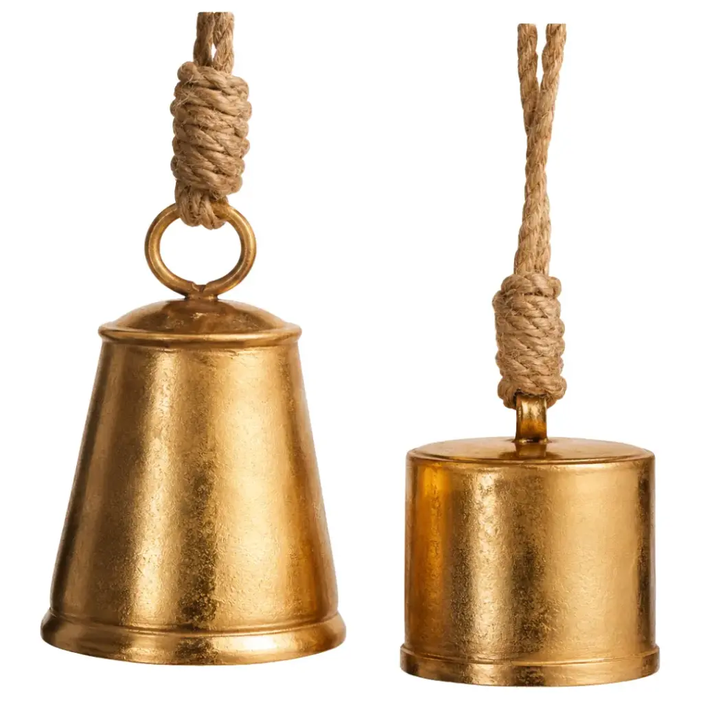 Bell Ornament Gold Assorted 4in 1pc