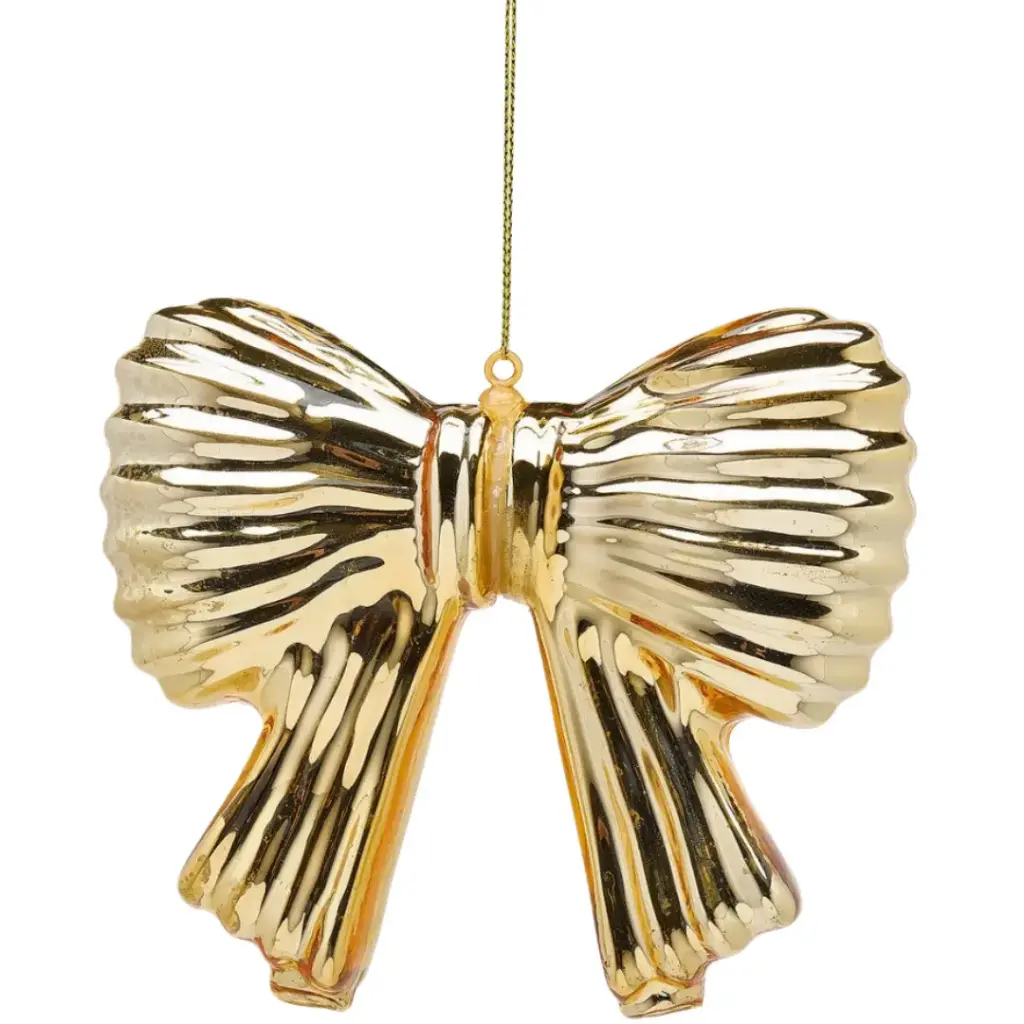 Bow Ornament Gold 5in