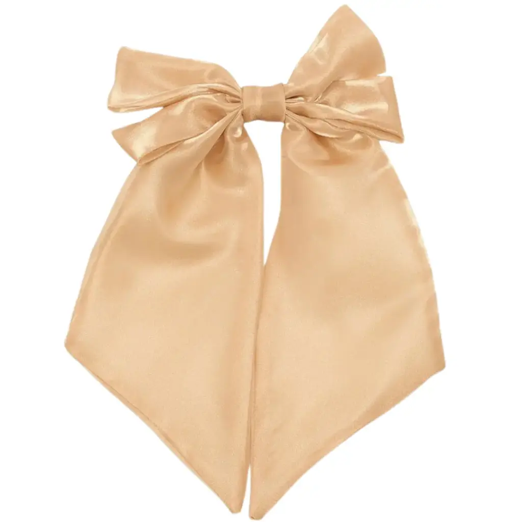 Satin Bow Clip Gold 14in