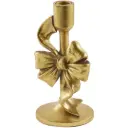 Bow Candle Holder Gold 9in