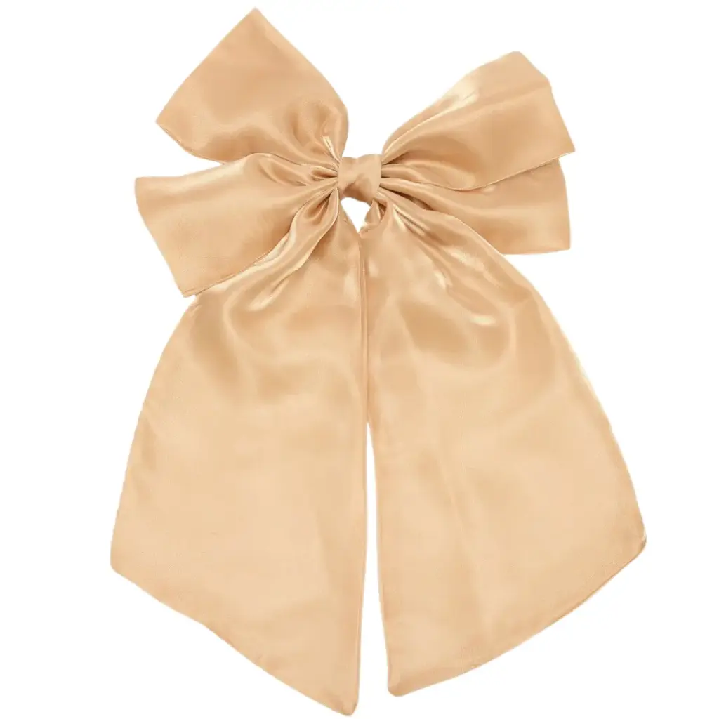 Satin Bow Clip Gold 24in