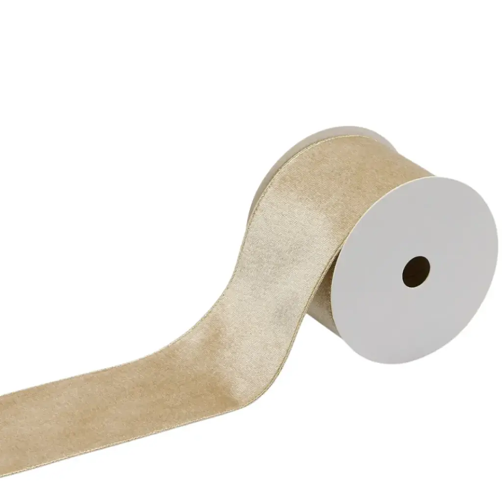 Velvet Ribbon Sand 3.5inx10yd