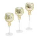 Candle Holder Set Gold 3pc