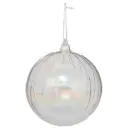 Glass Bauble Striped Transparent 6in