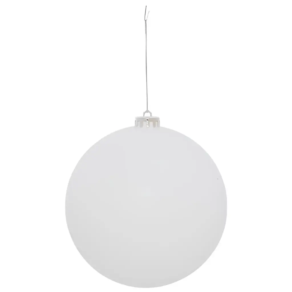 Glittered Ornament White Extra Large 6in