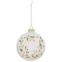 Heart Glass Bauble Red & Green 4in