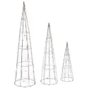 Light up Cone Tree Set Copper 32in 3pc