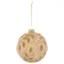 Mercury Glass Bauble with Branch Motif 3in
